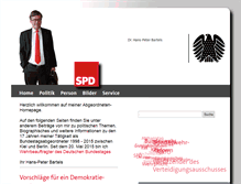 Tablet Screenshot of hans-peter-bartels.de